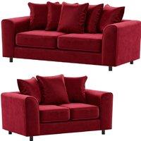 Brooklyn Plush Velvet Foam Fabric Sofa Set 3 and 2 Seater sofa