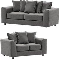 Brooklyn Plush Velvet Foam Fabric Sofa Set 3 and 2 Seater sofa
