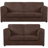 Luxor Jumbo Cord 3 + 2 Fabric Sofa Suite - Fullback