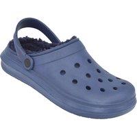 Chums Men's Wide Fit Fleece Lined Clog Lightweight Waterproof Thermal Clogs in Navy | Size: 9