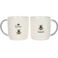 KDMD Queen Bee & Bee Keeper Mug Set in White