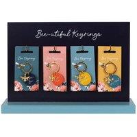 KDMD Women's Set of 24 Bee-utiful Keyrings on Display in Red