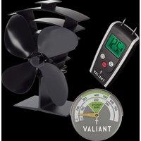 Valiant Premium IV Stove Fan, Magnetic Thermometer & Moisture Meter in Green