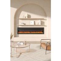 Living and Home 60 Inch 3-in-1 Recessed Electric Fireplace 1800W with Remote Control, 12 Adjustable Flames