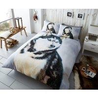 Smart Living 3D Effect Animal Polycotton Printed Duvet Cover Set in Light Blue | Size: King
