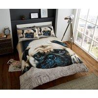Smart Living 3D Effect Animal Polycotton Printed Duvet Cover Set in Light Beige | Size: King