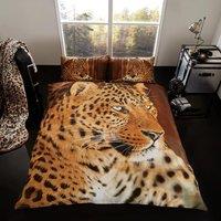 Smart Living 3D Effect Animal Polycotton Printed Duvet Cover Set in Burnt Orange | Size: King