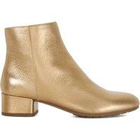 Dune London Women's 'Pippie' Leather Ankle Boots in Bronze | Size: 5