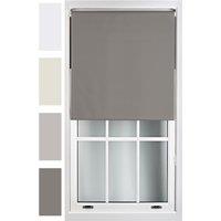 Furnished Roller Blind 100% Blackout Fabric Privacy Window Blinds in Dark Grey | Size: 55 cm width x 210 cm drop