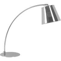 Orsina Modern Chrome Table Lamp With Glossy PVC Shade, Functional Lamp, Polished Table Light, Versatile Table Lamp in Silver
