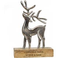 Personalised Memento Company Personalised Stag Ornament in Light Brown