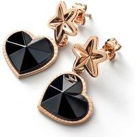 baccarat Women's Black 'Etoile Mon Coeur' Vermeil Black Crystal Earrings - Elegant Heart & Star Design