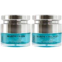 Erth Skin London Women's Marine Glow Vitamin C & Marine Collagen Night Anti-Aging Power Duo in White