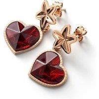 baccarat Women's Vermeil - 'Etoile Mon Coeur' - Red Crystal Heart & Star Drop Design - Earrings