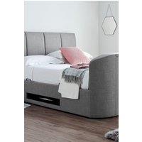 Time4sleep Copenhagen Upholstered Ottoman TV Bed Frame in Grey | Size: King