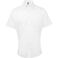Premier Men's Signature Short-Sleeved Shirt in White | Size: 22 inches