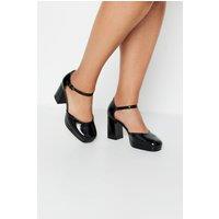 Yours Women's Extra Wide Fit Court Heels in Black | Size: 7EEE