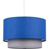 First Choice Lighting Blue & Grey 2 Tier Light Shade