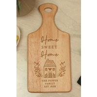 Personalised Memento Company Personalised HOME Wooden Paddle Board in Light Oak