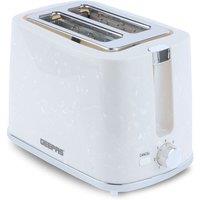 Geepas Skye Collection 2 Slice Bread Toaster 7 Level Browning Control Crumb Tray Cancel in White