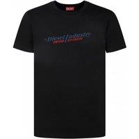 Diesel Men's Industry Denim Division Logo Black T-Shirt | Size: XL