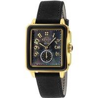 GV2 Women's Bari Black Leather Swiss Quartz Watch