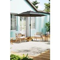 3-Tier Outdoor Garden Parasol with Solar Lights?No Base?