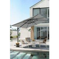 Outdoor Square Cantilever Parasol with Solar Lights?No Base?