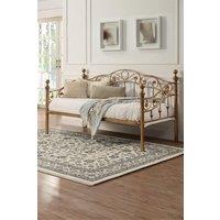 SlumberWorx Essendon Vintage Living Room Bedroom Antique Brass Metal Day Bed in Bronze | Size: Single
