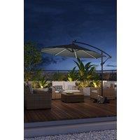 Solar-Powered Outdoor Garden Cantilever Parasol with Lights£No Base£