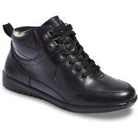 Chums Women's Wide Fit Waterproof Leather Boot in Black | Size: 8