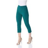 Roman Women's Cropped Stretch Trouser Capri Summer Leggings 3/4 Pedal Pushers in Bright Green | Size: 20