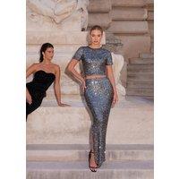 Quiz Women's Black Sequin Midaxi Skirt | Size: 8