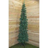 Samuel Alexander 7.5ft (2.2m) Green Spruce Pencil Pine Christmas Tree with Metal Stand