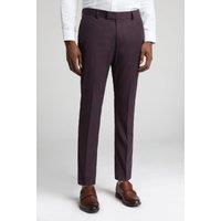 Antique Rogue Men's Slim Fit Plain Trousers in Purple | Size: 36R