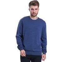 Alse Studio Men's Premium Quality 100% Cotton Crew Neck Long Sleeve Jumper in Indigo | Size: Medium