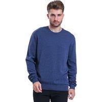 Alse Studio Men's Premium Quality 100% Cotton Crew Neck Long Sleeve Jumper in Indigo | Size: Small