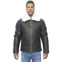 Infinity Leather Men's B3 WW2 Leather Sheepskin Aviator Flying Jacket-Hartland in Light Brown | Size: 4XL