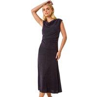 Petite Sparkle Stretch Drape Dress