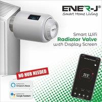 ENER-J Women's Pack of 2, Wifi Smart thermostatic radiator valve with screen in Light Beige | Size: 1190mm x 1040mm