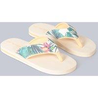 Animal Women's Swish All Over Printed Flip Flop in Beige | Size: 5