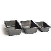 MasterClass Set of 3 Non-Stick Carbon Steel Loaf Pans, Including 1lb, 2lb & 3lb Pans in Grey