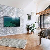 Novecrafto 3D Wall Panels Grey Faux Brick Effect PVC Cladding Panels 96cm x 48cm (6 Sheets) | Size: 96 cm x 48 cm