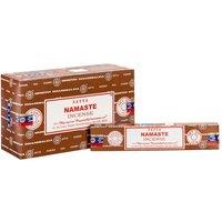 KDMD Set of 12 Packets of Namaste Incense Sticks in Brown
