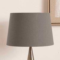 Ruma Dark Grey Self Lined Linen Tapered Cylinder Shade for Table & Floor Lamps | Size: 10 inches
