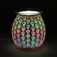 KDMD 3D Geometric Light Up Electric Oil Burner in Silver