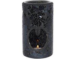 KDMD Black Crackle Glass Pillar Oil Burner