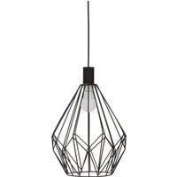 Orsina Black Finish Pendant Light, Geometric Hanging Ceiling Fixture, Luxe Frame Pendant, Luxe Statement Lighting