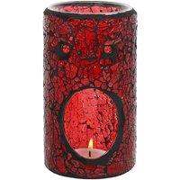 KDMD Red Pillar Crackle Glass Oil Burner