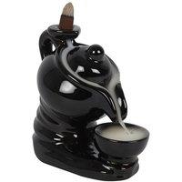 KDMD Teapot Backflow Incense Burner in Black